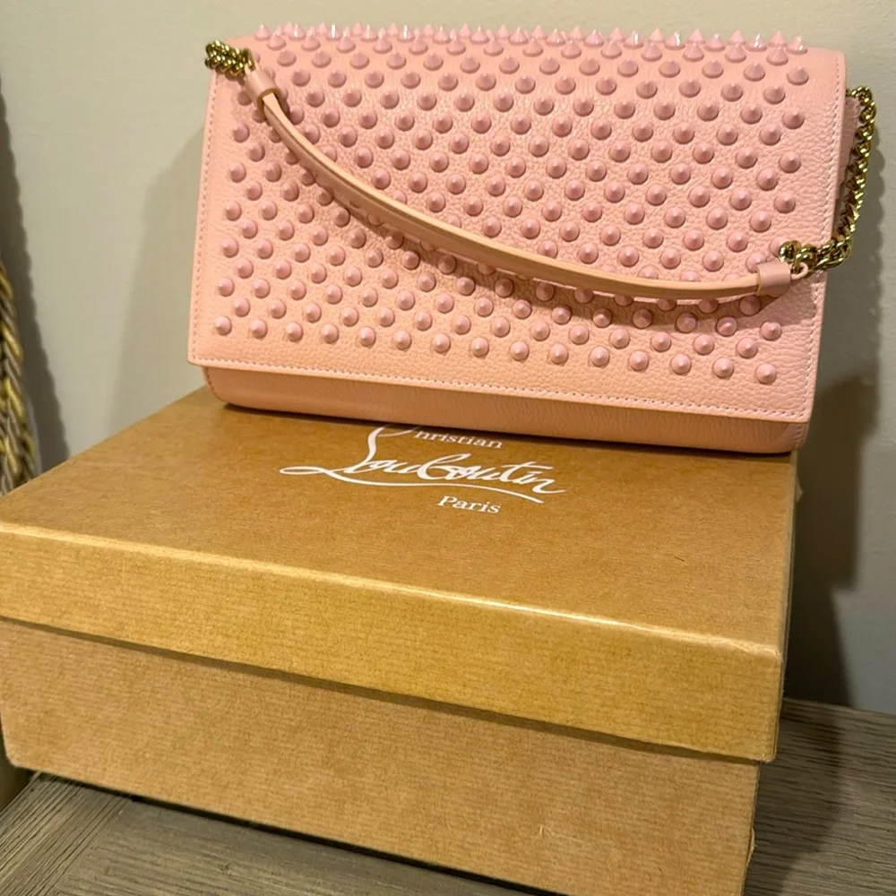 BNIB Louboutin Paloma Paris spike bag with box and dustbag